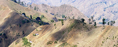 Bare mountains near Seguin