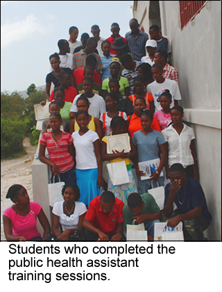 Students who completed the public health assistant training