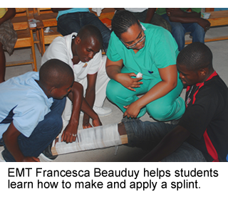 Learning how to make and apply a splint